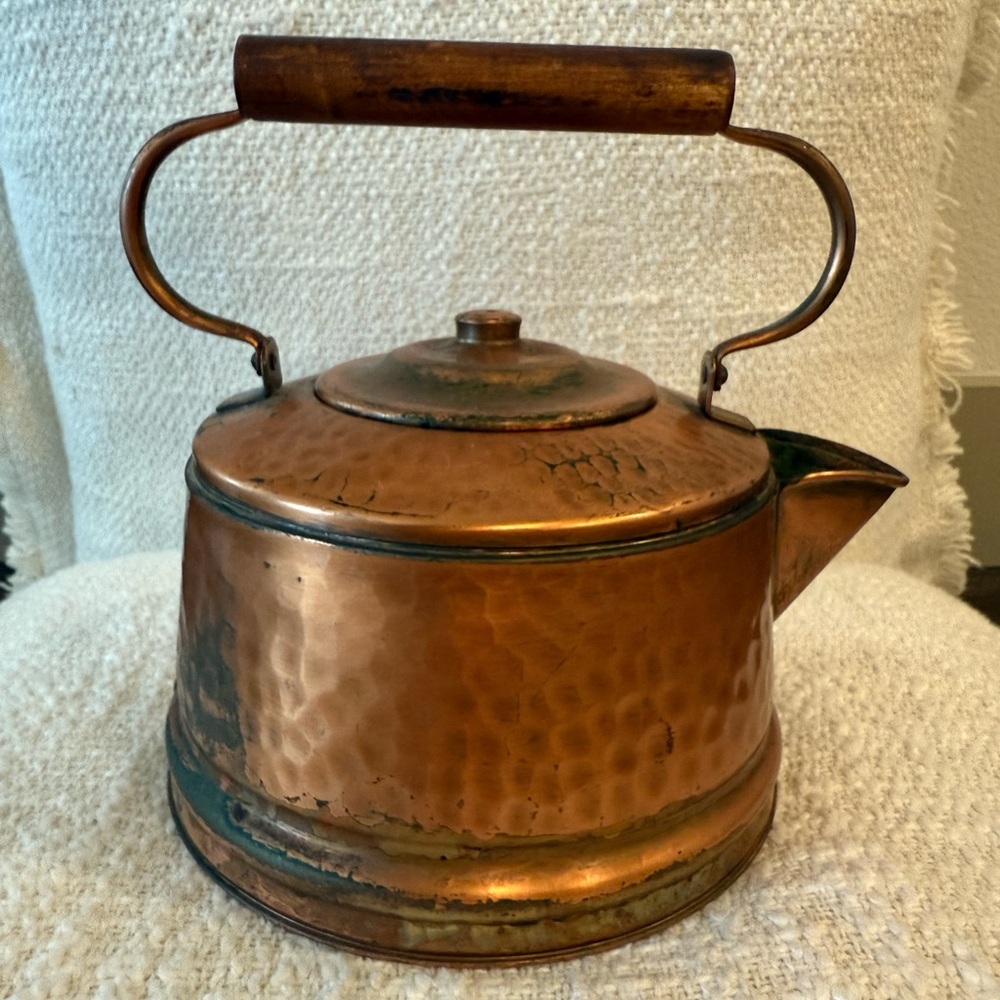 Vintage Gregorian Hand-Hammered Copper Kettle